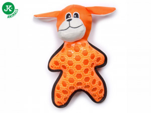 JK suņu rotaļlieta ar pīkstuli Orange Dog 29cm